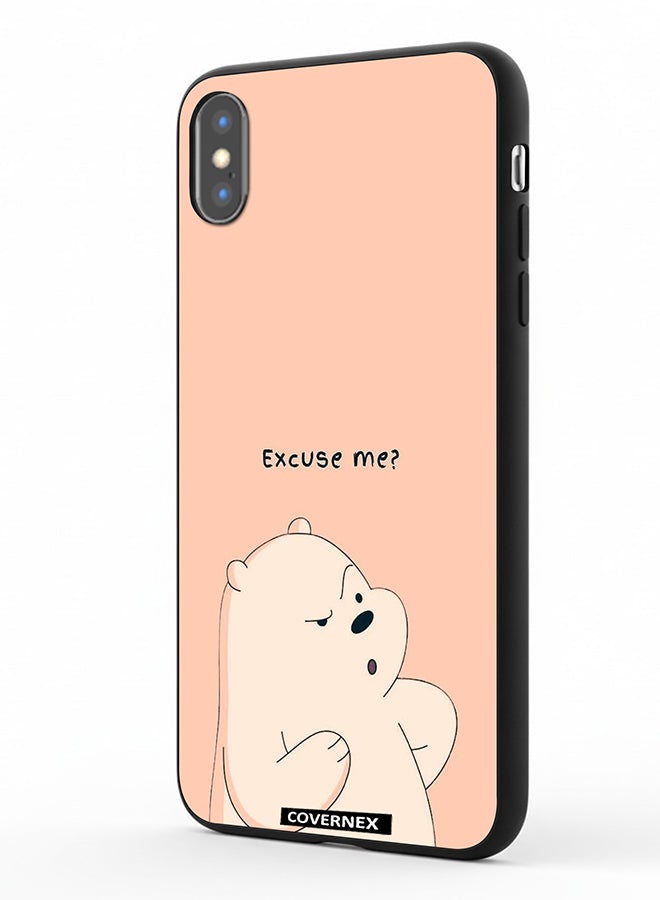 Covernex غطاء حماية لهاتف آبل آيفون Xs مزخرف برسمة دب جليدي عذرًا - Image 1