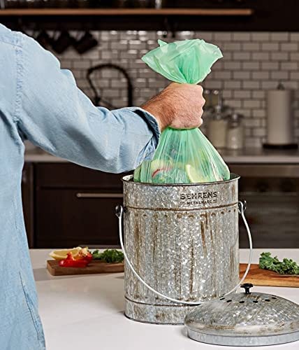 Wifpme 4-6 Gallon Small Trash Bags Biodegradable, 20 Liter Mini Compostable Strong Bathroom Garbage Bags with Tear & Leak Resistant, Recycling Eco-Friendly Trash Can Plastic Liner, Green, 100 Counts - Image 3