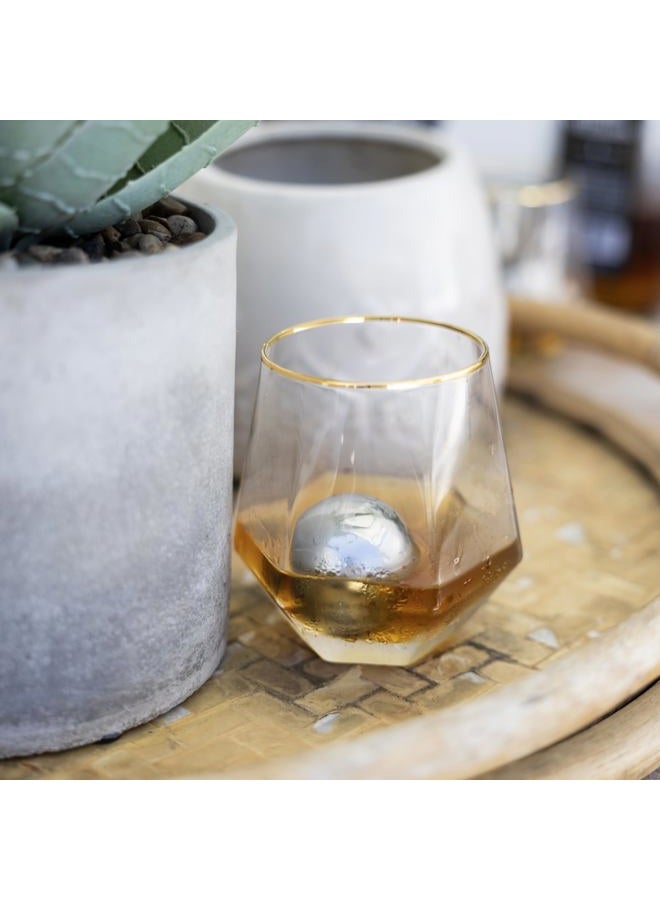 Outset Stainless Steel Ice Cube Spheres, Set of 2 Round Reusable Metal Whiskey Stones with Store Box, 1.57" - Image 4