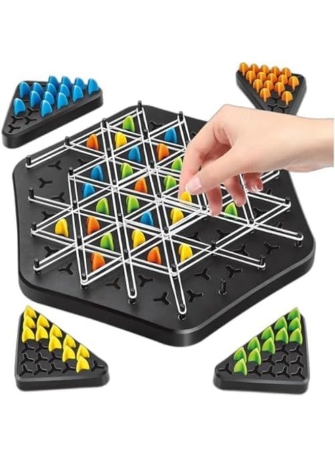 لعبة الشطرنج مثلث السلسلة، لعبة تريغّل، لعبة المطاط تريغّل، مجموعة لعبة شطرنج السلسلة مثلث، لعبة تفاعلية عائلية، للأطفال، والكبار، والعائلة، والحفلات - Image 2