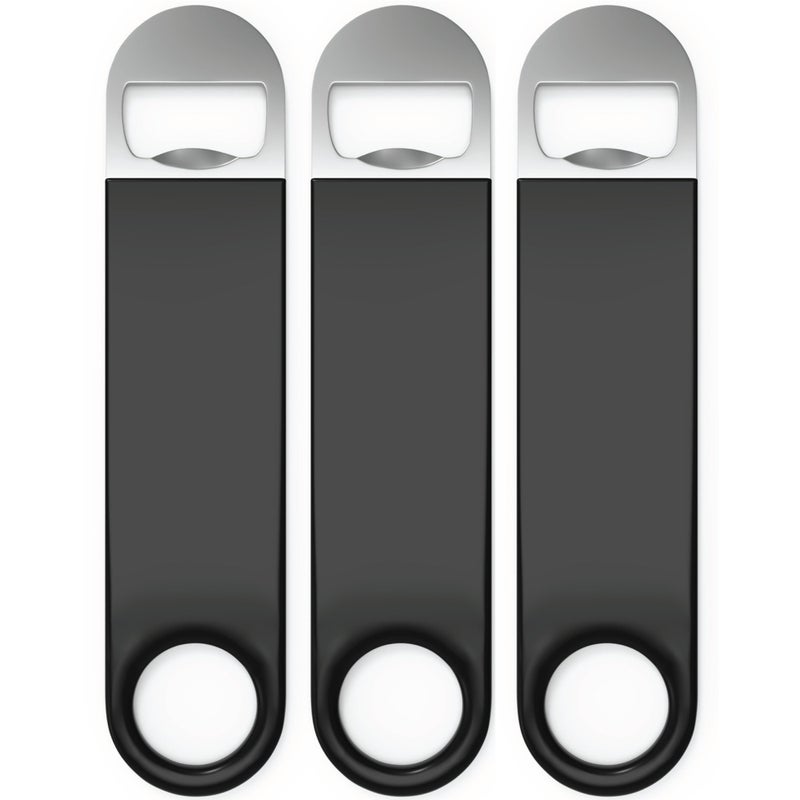 Axim USA Bartender Bottle Openers, Beer Bottle Openers, Speed Openers 3 Pack by Premium Cold One. Professional Grade: Rubber Coated, Stainless Steel. Large, 7 inch - Image 1