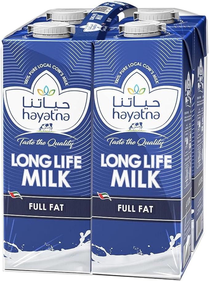 Hayatna Long Life Full Cream Milk 1 Lt x 4 x 3 - Image 1