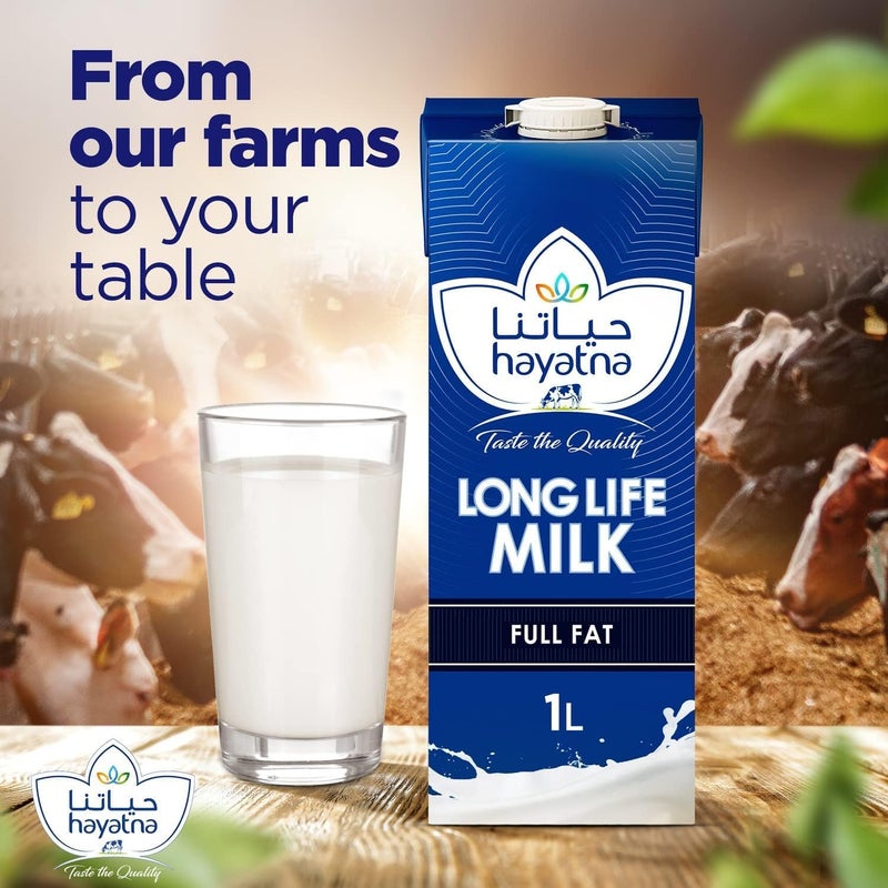 Hayatna Long Life Full Cream Milk 1 Lt x 4 x 3 - Image 2