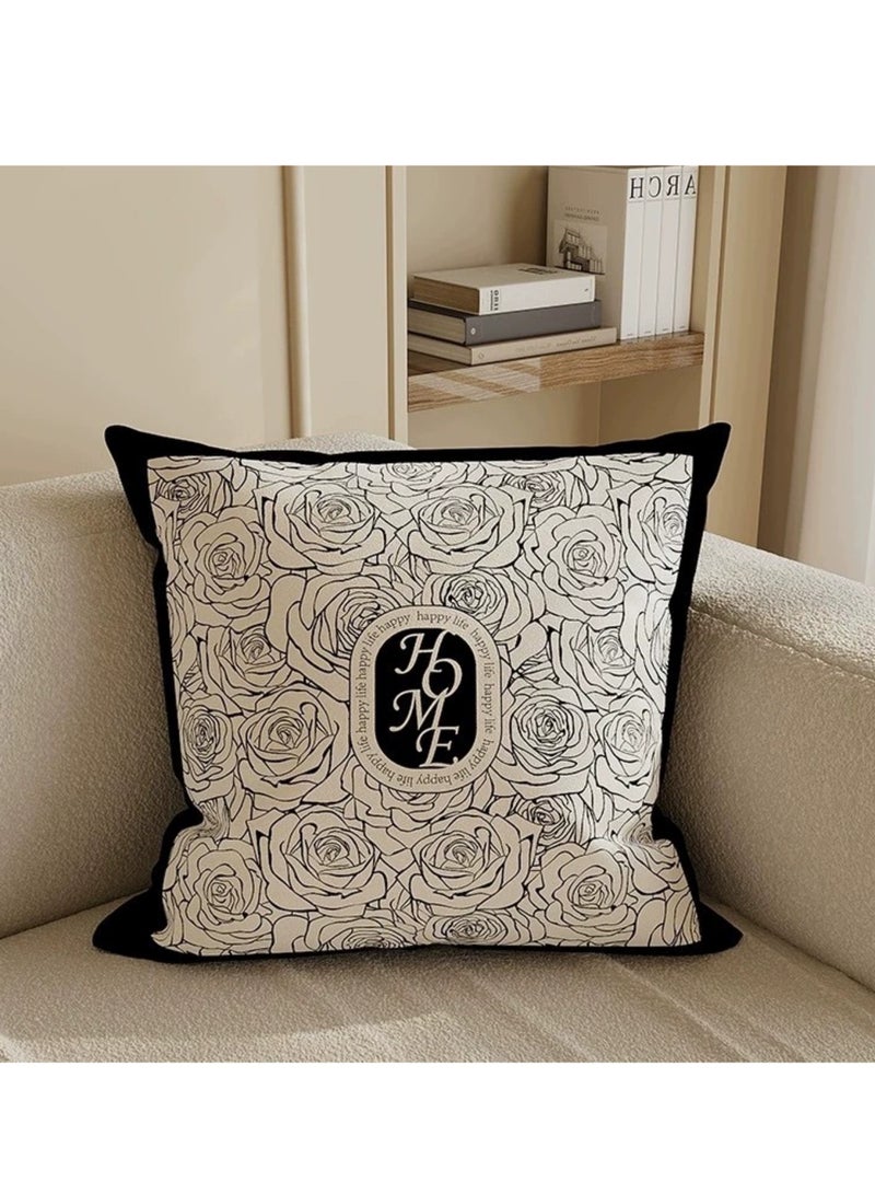 Pillow Covers Set of 4, Throw Pillow Cover, Short Plush Cushion Cover, Decorative Nature Plant Cushion Covers 45cm x 45cm,For Living Room Sofa Couch Bed Pillowcases 18x18 inches（Double sided pattern） - Image 4