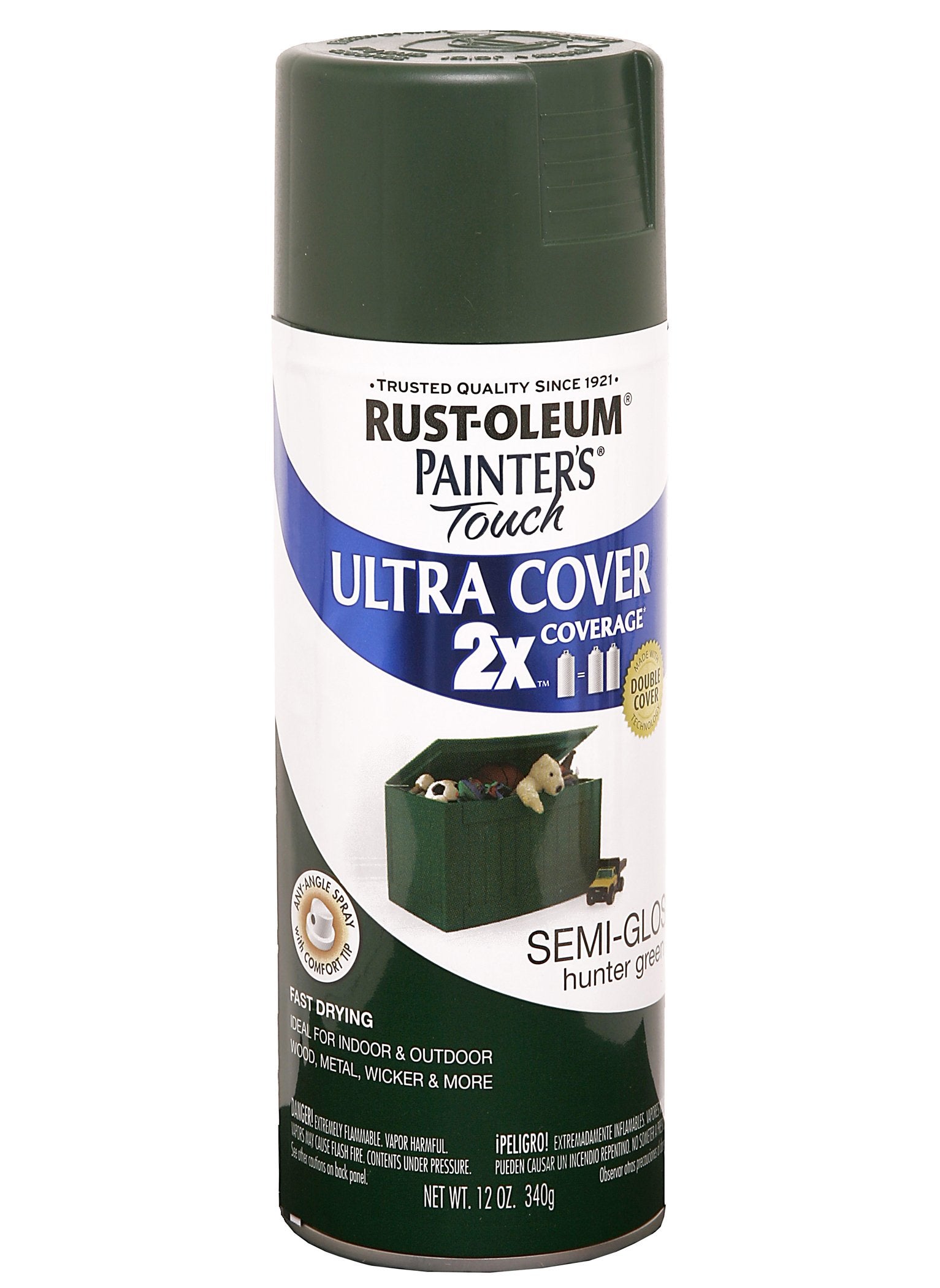 RUST-OLEUM Rust-Oleum Painter's Touch Ultra Cover Semi-Gloss Hunter Green Spray Paint 12 oz. 