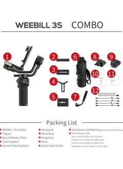 زيون Zhiyun WEEBILL 3S Combo – Master Stability & Creativity with Pro-Grade Gimbal Control  - Image 2