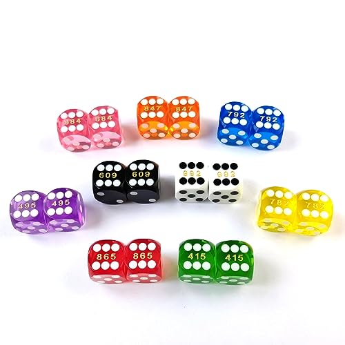 Bescon Dice Professional Small Precision Dice 12.7mm (1/2 inch) with Random Serial Number, Mini Precision Cut Dice 12.7MM Opaque White - Image 5