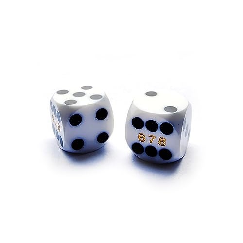 Bescon Dice Professional Small Precision Dice 12.7mm (1/2 inch) with Random Serial Number, Mini Precision Cut Dice 12.7MM Opaque White - Image 3