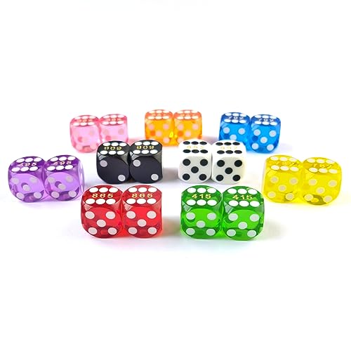 Bescon Dice Professional Small Precision Dice 12.7mm (1/2 inch) with Random Serial Number, Mini Precision Cut Dice 12.7MM Opaque White - Image 4
