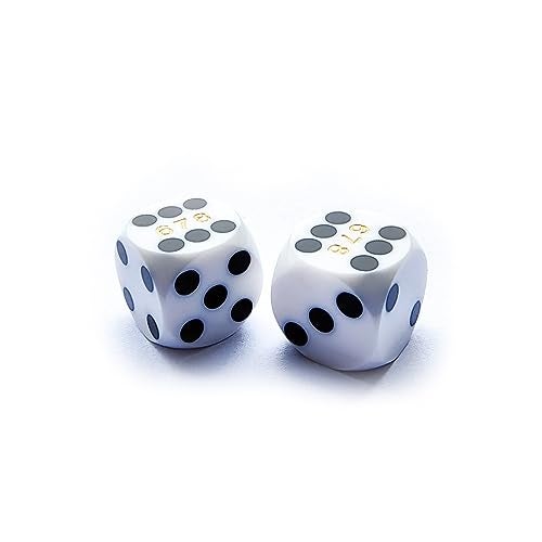 Bescon Dice Professional Small Precision Dice 12.7mm (1/2 inch) with Random Serial Number, Mini Precision Cut Dice 12.7MM Opaque White - Image 2