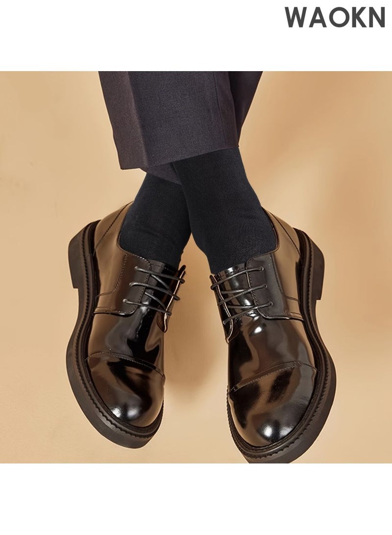 WAOKN Six pairs of pure cotton solid color socks, breathable, quick drying, sweat absorbing, odor proof socks, high tube warm socks, all season universal socks, soft and comfortable cotton socks, suitable for business, leisure, sports and other occasions. - Image 4