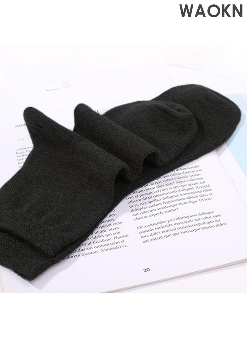 WAOKN Six pairs of pure cotton solid color socks, breathable, quick drying, sweat absorbing, odor proof socks, high tube warm socks, all season universal socks, soft and comfortable cotton socks, suitable for business, leisure, sports and other occasions. - Image 3