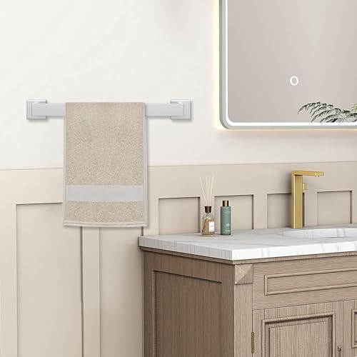 JOPOFI 5 Piece Bathroom Towel Bar Set - SUS304 Stainless Steel Bath Towel Holder, 15.7 Inch Towel Racks for Bathroom Wall Mounted, Bathroom Hardware Accessories Set - Brushed Nickel - Image 2