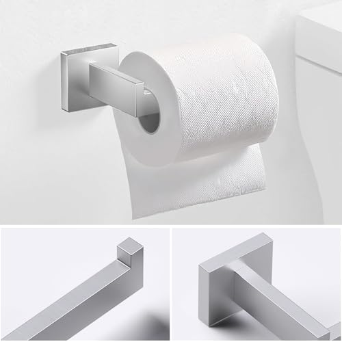 JOPOFI 5 Piece Bathroom Towel Bar Set - SUS304 Stainless Steel Bath Towel Holder, 15.7 Inch Towel Racks for Bathroom Wall Mounted, Bathroom Hardware Accessories Set - Brushed Nickel - Image 4