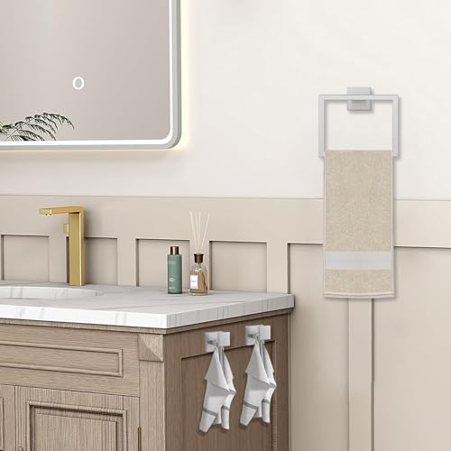 JOPOFI 5 Piece Bathroom Towel Bar Set - SUS304 Stainless Steel Bath Towel Holder, 15.7 Inch Towel Racks for Bathroom Wall Mounted, Bathroom Hardware Accessories Set - Brushed Nickel - Image 3