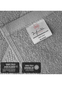 Infinitee Xclusives Infinitee Xclusives [12 Pack] Premium Grey Wash Cloths and Face Towels, 13 x 13" (33 x 33cm) 100% Cotton, Soft and Absorbent Washcloths Set - Perfect for Bathroom, Gym, and Spa  - Image 5