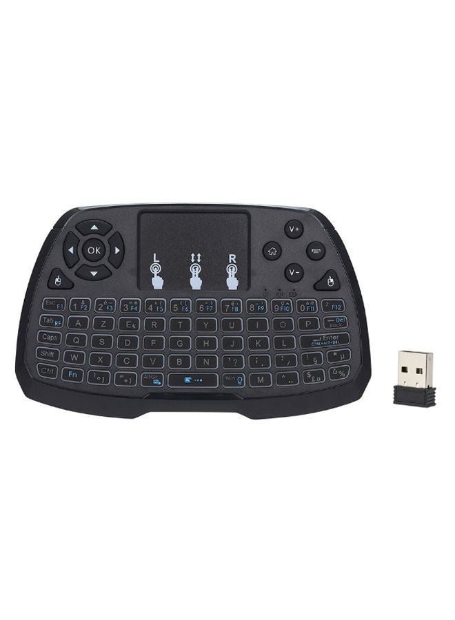 NIBEMINENT 4-Colour Backlight Wireless Keyboard - French Black - Image 1