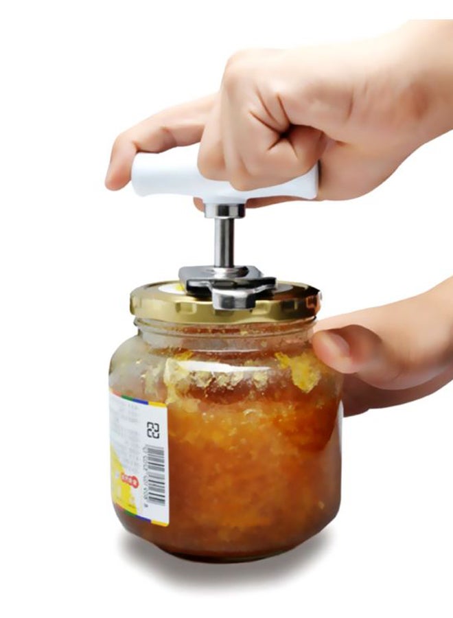 إسكدنيا فتاحة علب من الستانلس ستيل قابلة للتعديل فضي/أبيض 10x20x10سم - Image 3