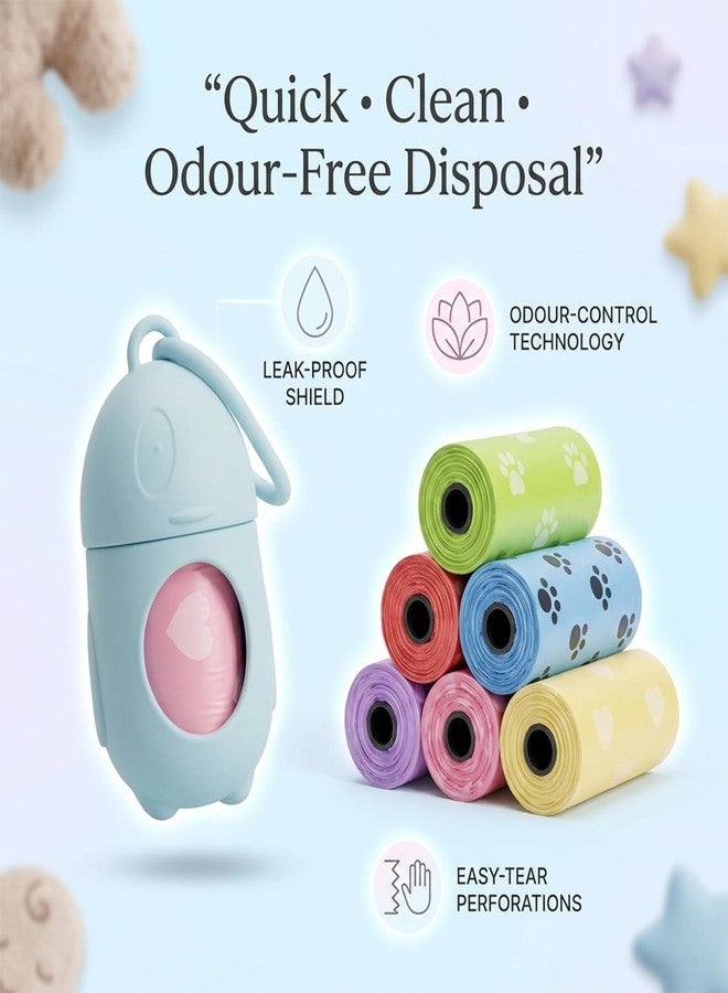 ZURATO Baby Diaper Disposable Bags with Dispenser, Waste Bags, Convenient and Quick Diaper Disposal, Unscented Leak & Odors Proof Diaper Trash Bags for Newborn Diapers (5 Roll + 1 Case) - Image 2