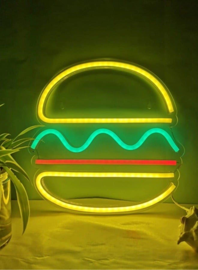Burger Neon LED Sign USB plug - Image 2