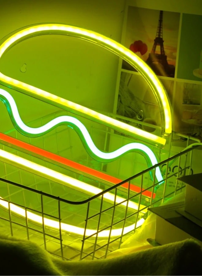 Burger Neon LED Sign USB plug - Image 4