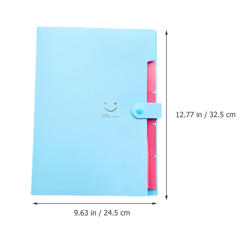 A4 Accordion File Folder 10 Pack 5 Plastic Layers Multi Color Expanding Document Organizer - Image 3