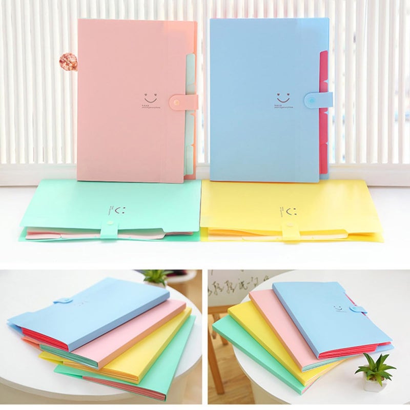 A4 Accordion File Folder 10 Pack 5 Plastic Layers Multi Color Expanding Document Organizer - Image 5