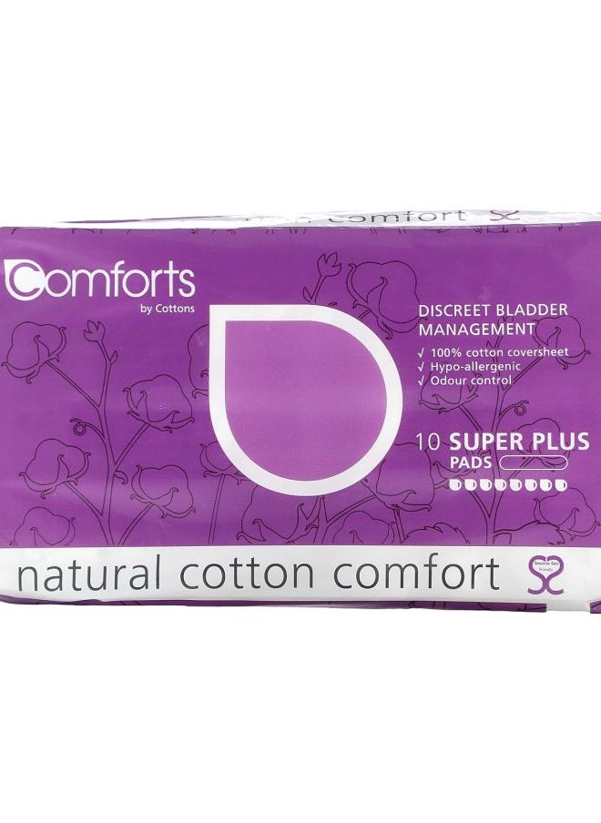 cottons - Natural Cotton Comfort Super Plus 10 Pads - Image 1