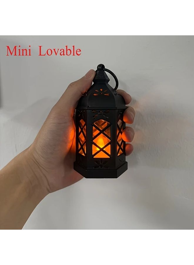 مصابيح زينة ليد معلقة صغيرة 4 قطع، مصنوعة من مادة ABS، تعمل بالبطارية، مناسبة للجدران - Image 3