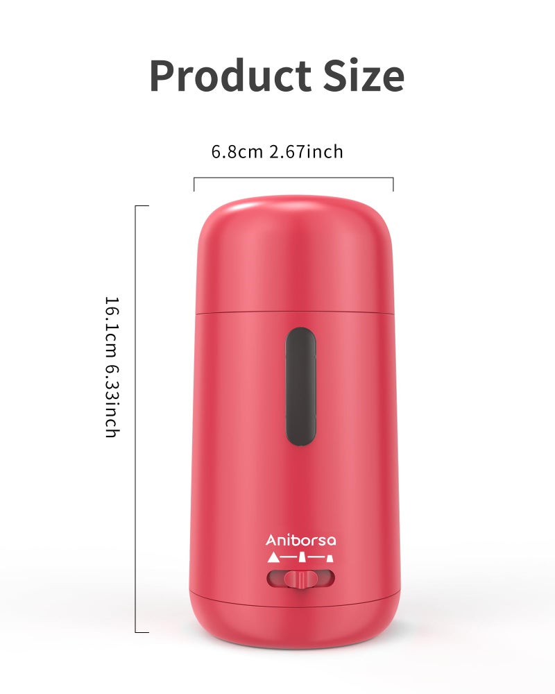Aniborsa Automatic Electric Pencil Sharpener - Auto Feed, Auto Stop & Auto Eject, Rechargeable for Classroom, Home, School, Office, Rose Red - Image 3