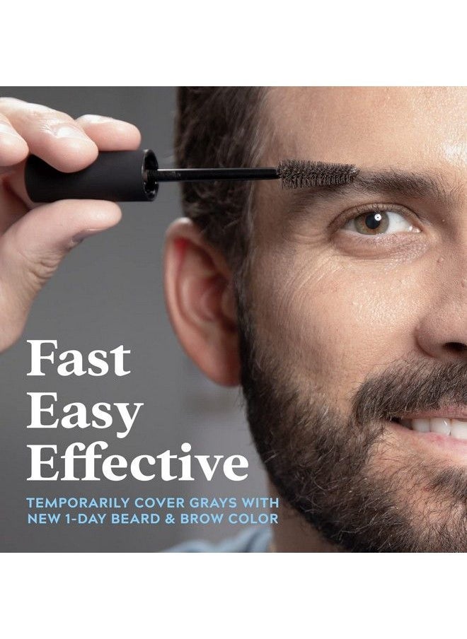 Just For Men لون مؤقت للحية والحواجب لمدة يوم واحد لإضفاء مظهر أكثر اكتمالاً وتحديدًا، حتى 30 تطبيقًا، بني/أسود داكن  - Image 4