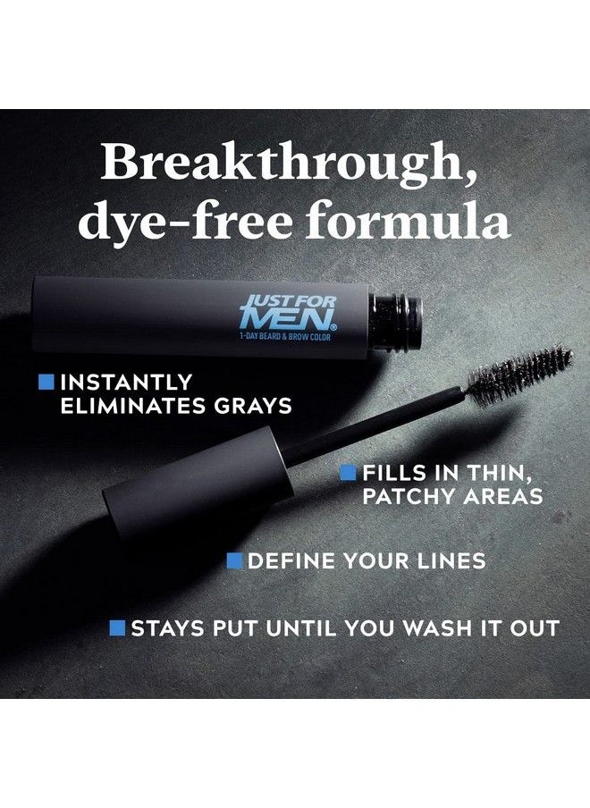 Just For Men لون مؤقت للحية والحواجب لمدة يوم واحد لإضفاء مظهر أكثر اكتمالاً وتحديدًا، حتى 30 تطبيقًا، بني/أسود داكن  - Image 5
