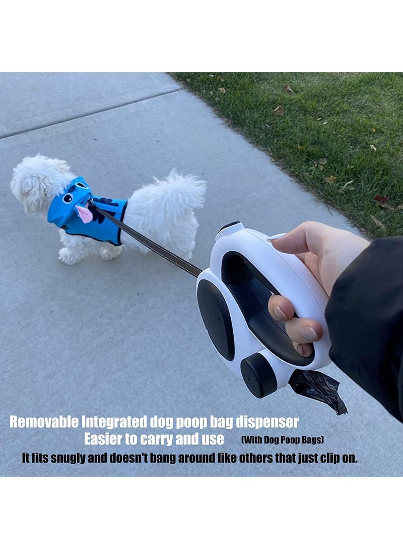 Retractable Dog Leash with LED Flashlight 16FT Heavy Duty Leash with Chew Proof Cable for Large Medium Small Dog up to 110lbs Anti-Slip Soft Handle 360° Tangle-Free
