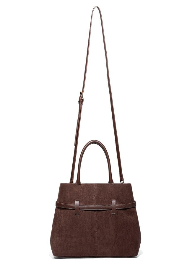 Caistre Women's Slouchy Suede Tote Handbag 2025 Winter Fall Adjustable Strap Shoulder Crossbody Bags Trendy Y2k Hobo Bag, Coffee, One size - Image 4