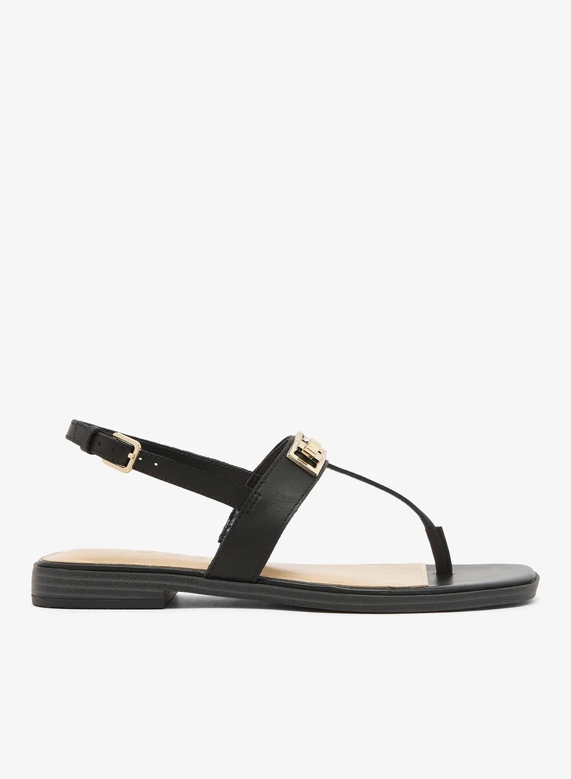 جس Casual Slingback Flat Sandals