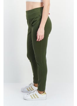 INC Women Skinny Fit Plain Pull On Pants, Green  - Image 2
