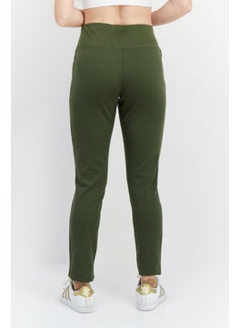 INC Women Skinny Fit Plain Pull On Pants, Green  - Image 4