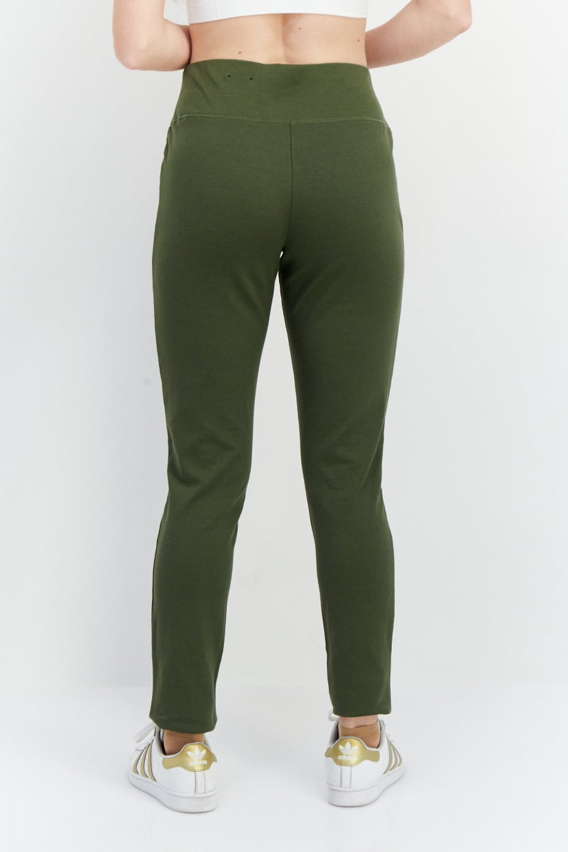 INC Women Skinny Fit Plain Pull On Pants, Green  - Image 4