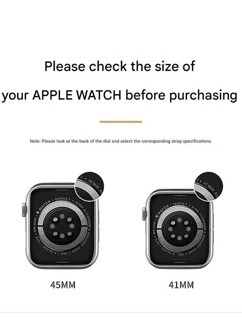 Nova future Watch Band Compatible for Apple Watch Series Band 42mm 44mm 45mm 46mm 49mm women, Genuine Leather Double Tour Designed Slim Replacement Strap for iWatch Series10 9 8 7 6 SE - Image 4