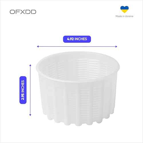 OFXDD Cheese Mold for Cheese Making - Cheese Molds 2 Pcs - Plastic Ricotta Basket 20 oz - Cheese Form Mold for Feta, Camembert, Ricotta - Image 5