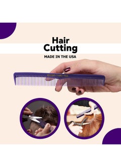 Allegro Combs Allegro Combs 400 Hair Combs Barber Comb Set Hair Cutting Pocket Comb For Hair Stylist Styling Comb Men’s Women’s Made In USA Purple 12 Pk.  - Image 4
