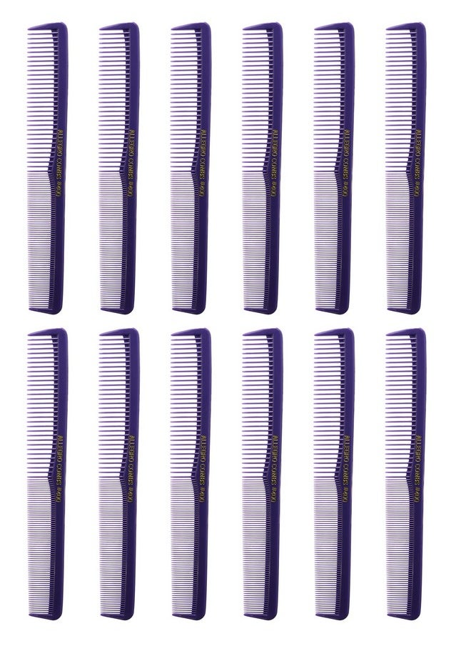 Allegro Combs Allegro Combs 400 Hair Combs Barber Comb Set Hair Cutting Pocket Comb For Hair Stylist Styling Comb Men’s Women’s Made In USA Purple 12 Pk.  - Image 1