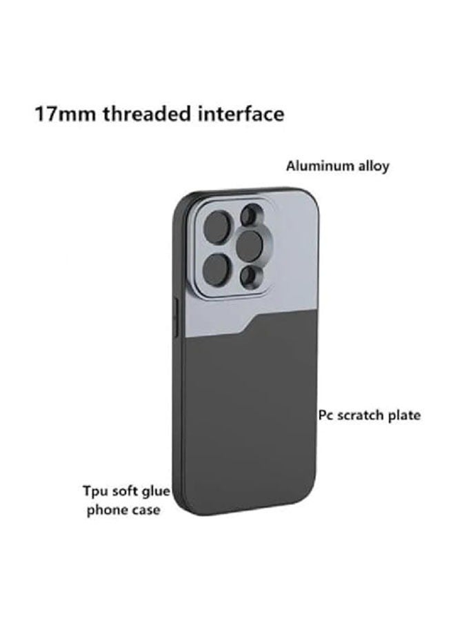 عام حالة لآيفون 15 برو ماكس / 15 برو / 15 بلس / 15 ، ماكرو أنامورفي ، عدسة زاوية واسعة 17 مم ، قاعدة عدسة (بولي كربونات + تي بي يو) - Image 2
