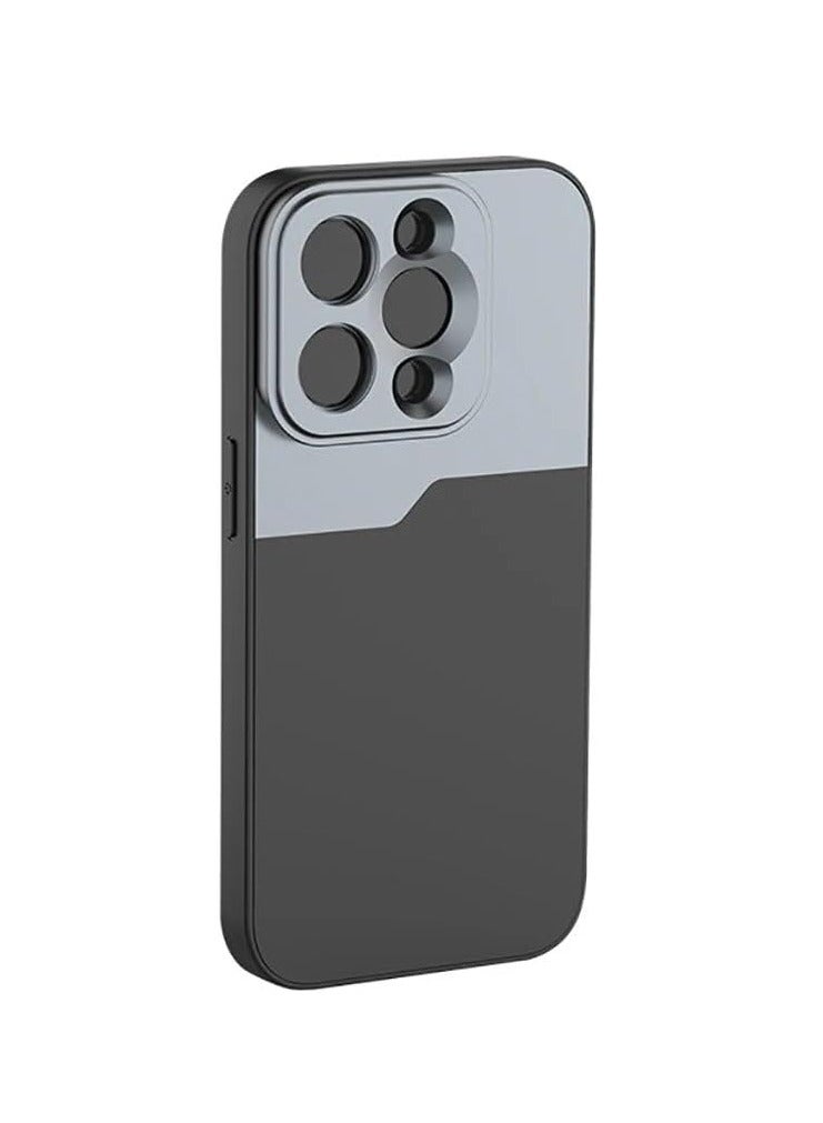 عام حالة لآيفون 15 برو ماكس / 15 برو / 15 بلس / 15 ، ماكرو أنامورفي ، عدسة زاوية واسعة 17 مم ، قاعدة عدسة (بولي كربونات + تي بي يو) - Image 1