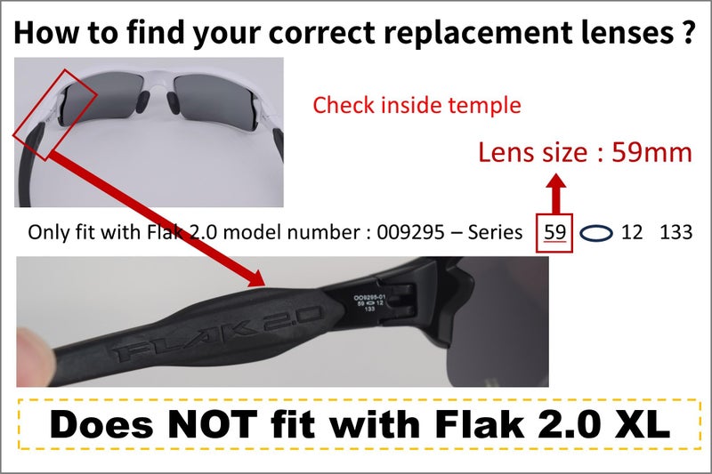 LenzFlip lenses Compatible with Oakley Flak 2.0 oo9295 Sunglasses Polarized Replacement lenses - Crafted in USA(Grey Polarized) - Image 3