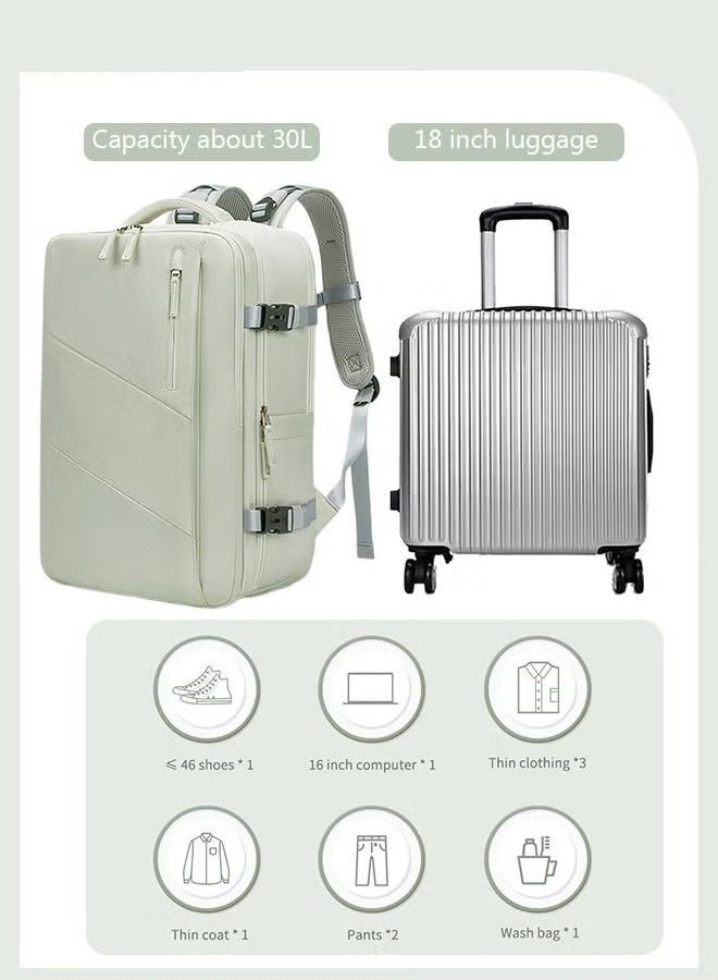 Canway Large Travel Backpack Carry On Backpack Expandable Airline Airplane Approved Weekender Backpack Hiking Backpack Laptop Backpack with USB Charging Port Waterproof Backpack - Image 5