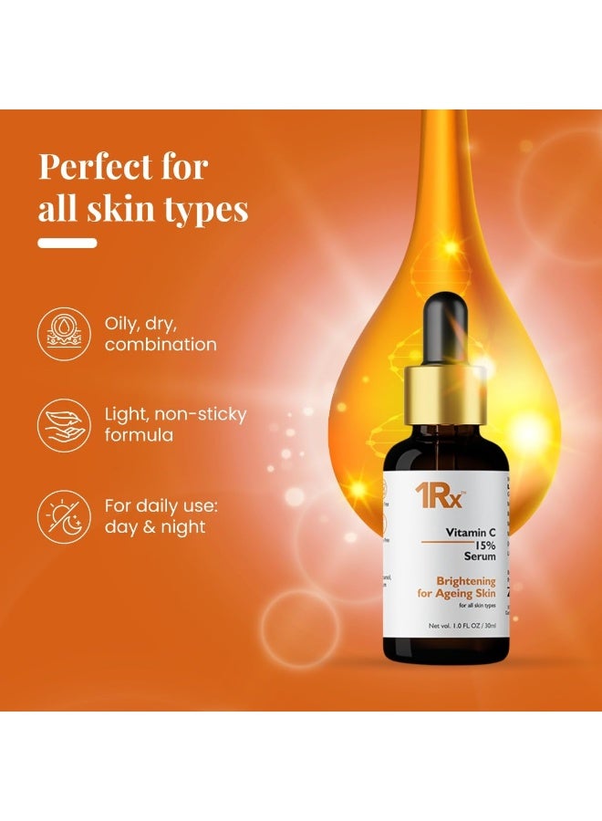 Zeelab Vitamin C 15% Face Serum , Brightening & Anti Aging Formula for Radiant Skin - Image 4