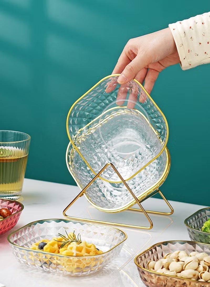 ح واحة طقم من 8 أطباق تقديم متعددة الاستخدام مع قاعدة – مثالي للمكسرات والفواكه والحلويات والعظام والطعام - Image 3