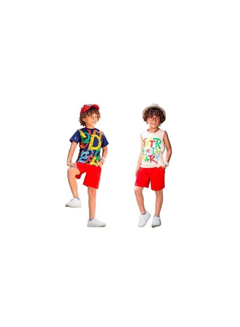 A summer home set for boys consisting of 3 pieces 