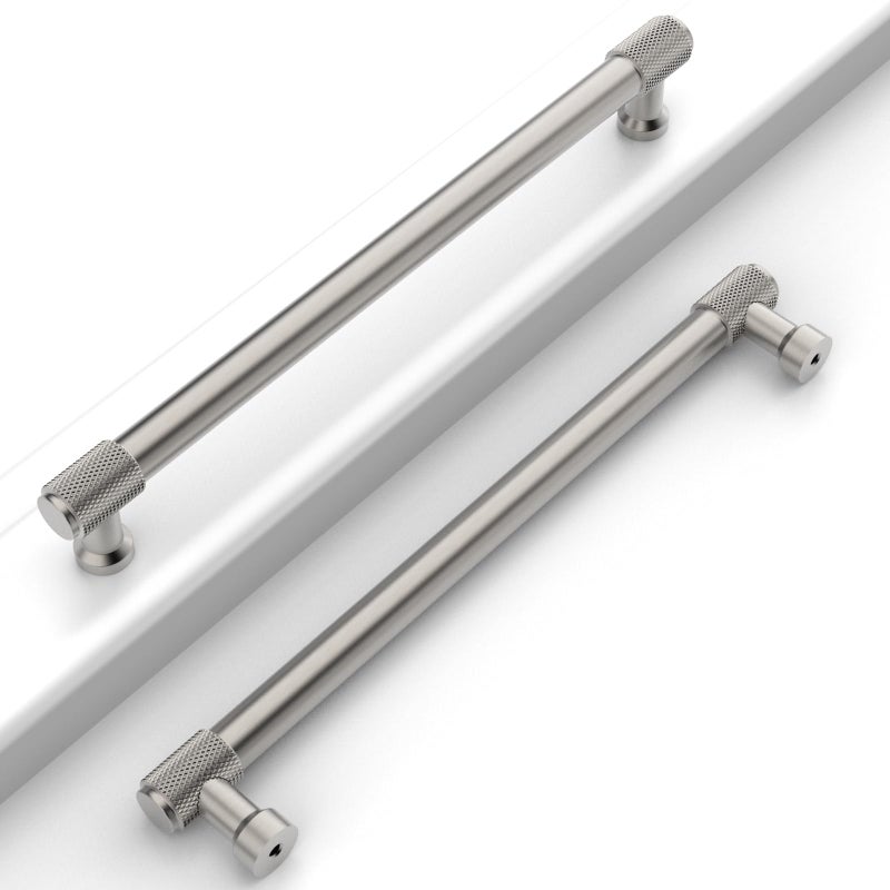 Coinkoly 10 Pack 75192mm Brushed Satin Nickel Cabinet Pulls Knurled Kitchen Cabinet Handles Drawer Pulls Cupboard Hardware for Cabinets - Image 2